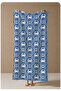 Navy Blue White Classic Crab Damask Patterned 70X150 Beach Towel - Cotton Bath Towel - 4