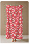 Coral Red White Ring Geometric Patterned 70X150 Beach Towel - Digital Printed Fade-Resistant Bath Towel - 4