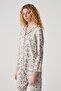 Floral Patterned Shirt Pajama Set - 2