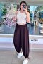 Ankle-Tied Sandy Fabric Trousers 6Y382 - 2