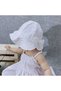 Two-Piece Sun Hat Set - Vacation Cotton Gauze Light Purple/Purple/Floral Pattern | 3-18 Months Infant-Child UV Protection Elastic Fabric - 2