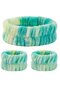 Facial headband+wristband 3pc absorbent makeup cleansing set.