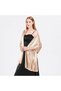 Women's satin shawl apricot pink 65x220cm elegant evening/party. - 2