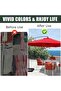 Replacement parasol canopy with top vent - 300 x cm Multicolor - 5