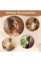 Unisex wool felt sauna cap with hanging loop, suitable for spa saunas, steam rooms, bathhouses, etc., provides warmth and insulation. 2-pack. - 5