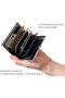 Metal card holder silver locking 6 slots slim 10x7.5x2.5cm. - 4