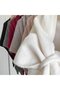 Women's knit scarf black wool/cashmere solid versatile. - 2