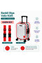 Transparent Luggage Protective Cover and Luggage Belt * 2 Pieces * Red - Cabin