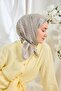 Twill Silk Scarf Geometric Pattern Gray - 4