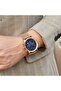 Men's Rose Gold Stainless Steel Watch, Dark Blue Dial | Trn-43rb - 2