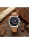 Men's Stainless Steel Watch, Tan Leather Band | Tr43ss - 6
