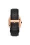 Men's Rose Gold Stainless Steel Watch, Black Leather | Trn045mm - 5