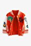 Tropical Patch Orange Kids College Jacket