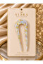 Bone Luxury Acetate / Hologram French Handmade U Model Leopard Pattern Bun Hairpin 14 cm