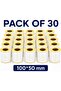 Pack of 30 rolls, thermal barcode labels, size 100mm x 50mm, inner diameter 40mm, 1000 labels per roll