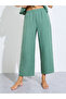 Green Tie-Up Detail Ruffled Top and Pants Pyjama Set - 5