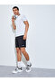 Men Black Running Shorts with Side Slit - 2