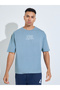Men Blue Graphic Print Oversized T-Shirt - 3