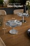 Set of 2 Silver Color Wavy Metal Presentation Stands - Stylish and Decorative Serving Stands - 3