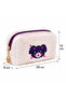 Plush Pen Holder and Makeup Bag Zippered Multi-Purpose Organizer Bag White - 2