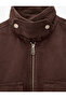 Cotton Long Sleeve Stand Collar Pocket Zipper Oversize Bomber Jacket - 4