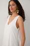Solea Sleeveless V-Neck Double Layered Cotton Long Dress - 3