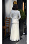 Women's Adriana Crepe Collar Side Tie Lace Jacket |   Stone Tassel Jacket Evening Dress Jacket Long Jacket - 5