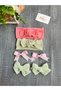 Baby Girl Green Pink Bandana Buckle Set - 3