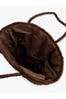 Large Tote Straw Bag with Knitted Textured Handle - 5