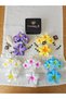 Set of 2 Matte Yellow Orange Ombre Floral Lotus Hair Clips - Summer Hawaiian Flower Hair Clip - 4