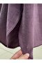 Pakize Shirt Collar Slit Long Tunic-Ek1006 Plum - 6