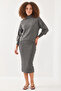Women's Double Knitwear Anthracite Set - 4