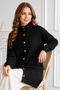 Patterned Beard Cardigan N3324 Black