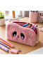 Plush Pen Holder and Makeup Bag Zippered Multi-Purpose Organizer Bag Rose - 3
