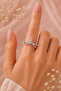 Adjustable Bow Ring with Zircon Stone - 2