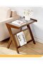 Deal keke Bedside Table Modern Simple Bedroom Bedside Cabinet Minimalist Small Cabinet Walnut Brown 56*37*55cm - 5