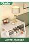 Garlo White Dresser with 5 Drawers, Vertical Storage Tower Fabric Dresser for Bedroom, Hallway, Entryway, Nursery, Closet Organizer, Nightstand Bedside Table Furniture, Sturdy Steel Frame, Wood Top - 6