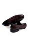Brown Laceless Genuine Leather Men's Shoes - 3