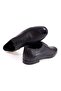 Black Color Laceless Genuine Leather Leather Sole Men's Shoes - 2
