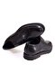 Black Color Lace-Up Genuine Leather Men's Shoes - 2