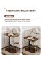 Side table, Small table for sofa and bed, C-shaped coffee table, Height Adjustable, 360° Rotatable Tabletop, Compact & Easy to Move. Suitable for living room, bedroom, study, student dormitory and all - 8