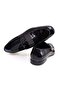 Black Color Laceless Genuine Leather Men's Shoes - 2
