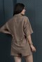 Women's Summer Mink Linen Oversize Shirt 70039 - 4