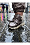 Genuine Leather Platinum Velcro Baby Girl Boots - 7