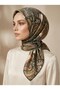 Sura Silk Scarf Emerald Green Ethnic Pattern
