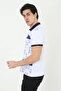 Men's collared slim fit printed t-shirt - white - 3