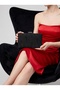 Black Striped Laser Patterned Women's Evening Dress Bag Wedding Engagement Graduation