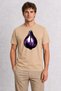 Tattoo Art Style Fig Print T-Shirt - Cream