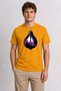 Tattoo Art Style Fig Print T-Shirt - Yellow