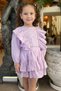Girl's Linen Shirt and Layered Skirt Set Lilac